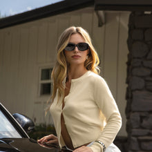 Unisex | Celeste Oval Italian Acetate Sunglasses | Black