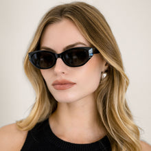 Unisex | Michele Petite Cat-Eye Italian Acetate Sunglasses | Black