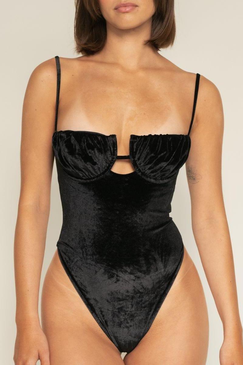 Petal One Piece | Black Velvet