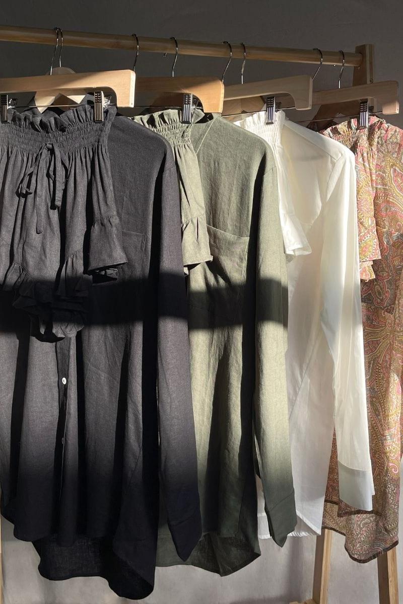 Long Sleeve Button Down Shirt | Black