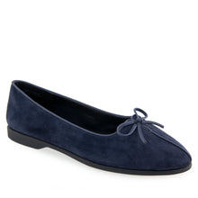 Novia Dress Flat | Navy Suede