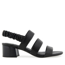 Clarissa Sandal Dress Block Hee | Black Leather
