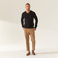 Mens | Liam Cashmere V-Neck Sweater | Black