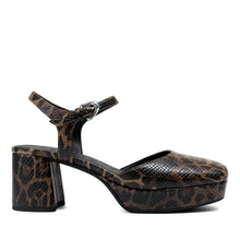 Senna Dress Platform | Tobacco Faux Jaguar Print