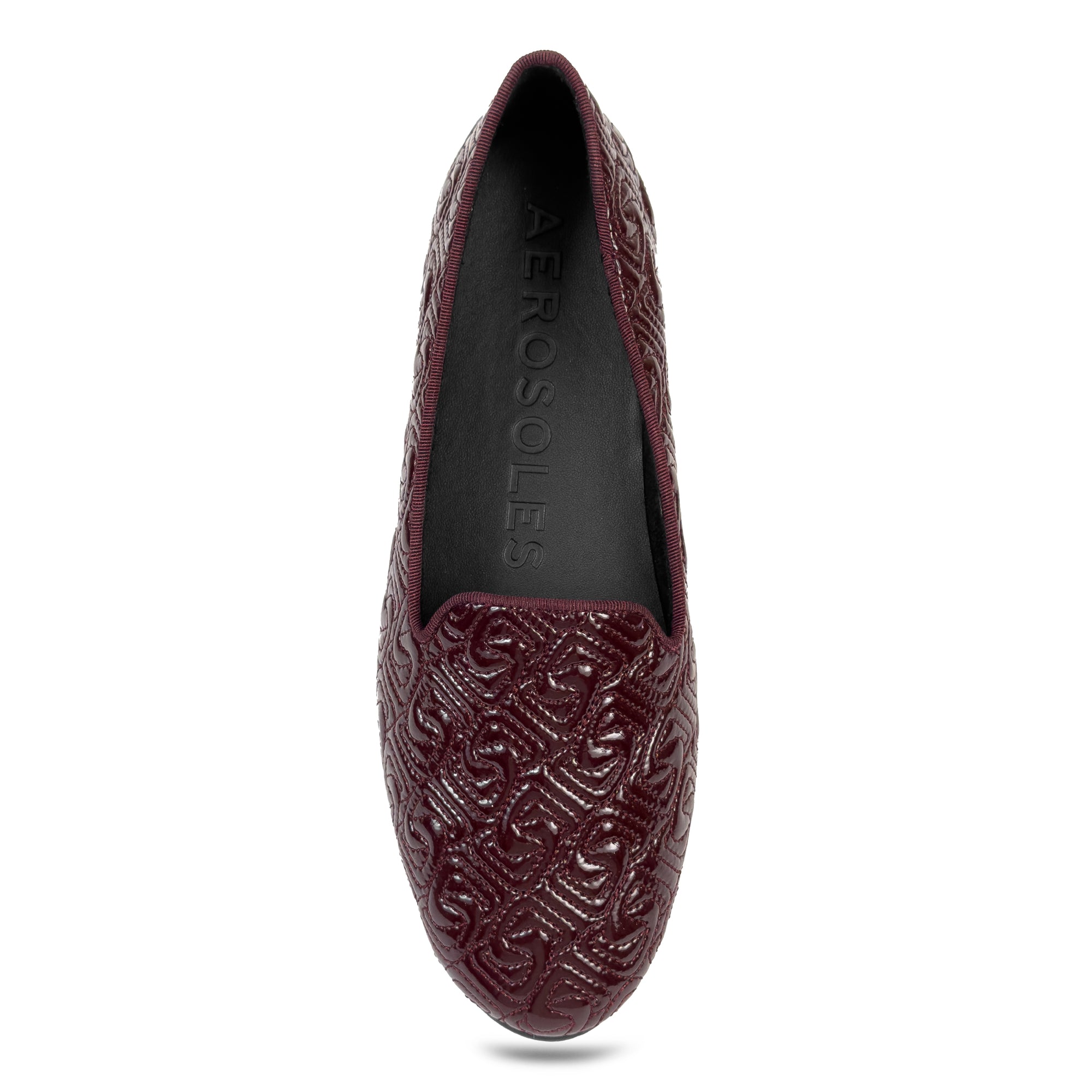 Betunia Casual Loafer | Merlot Faux Crinkle Patent