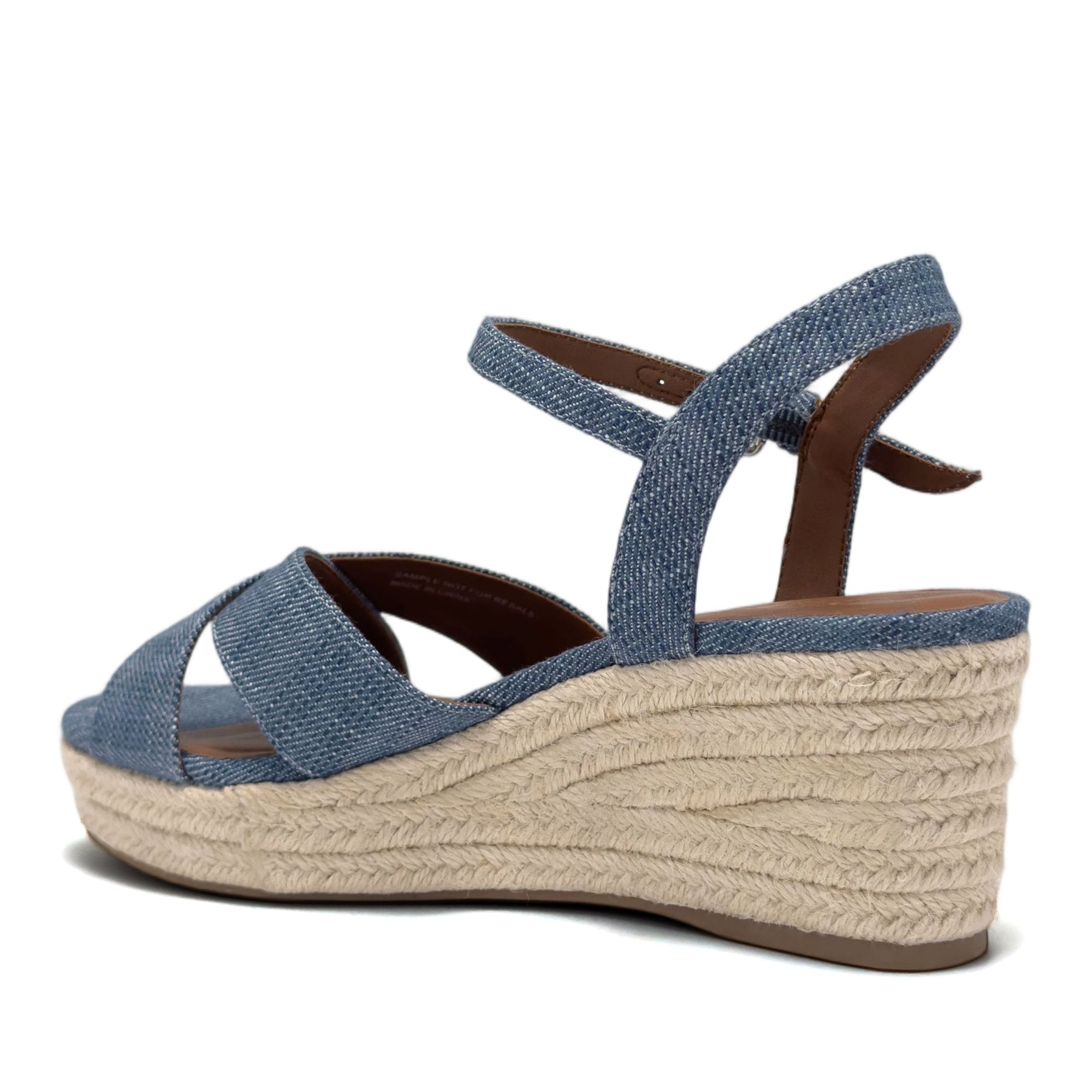 Casarina Sandal Wedge | Blue Denim
