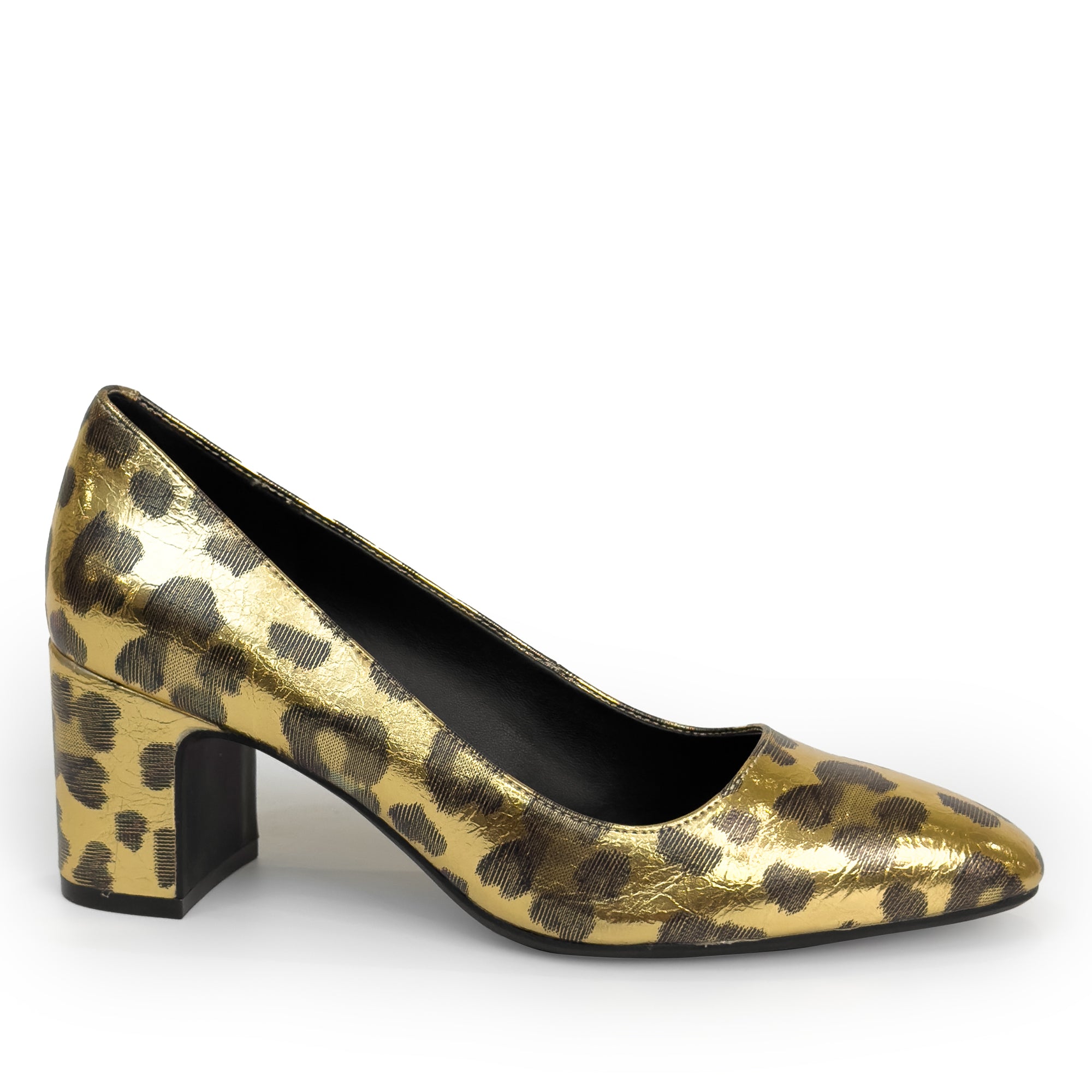 Minetta Dress Pump | Gold Multi Faux Metallic Leopard Print