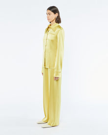 Womens | Kezia Slip Satin Pants | Yellow