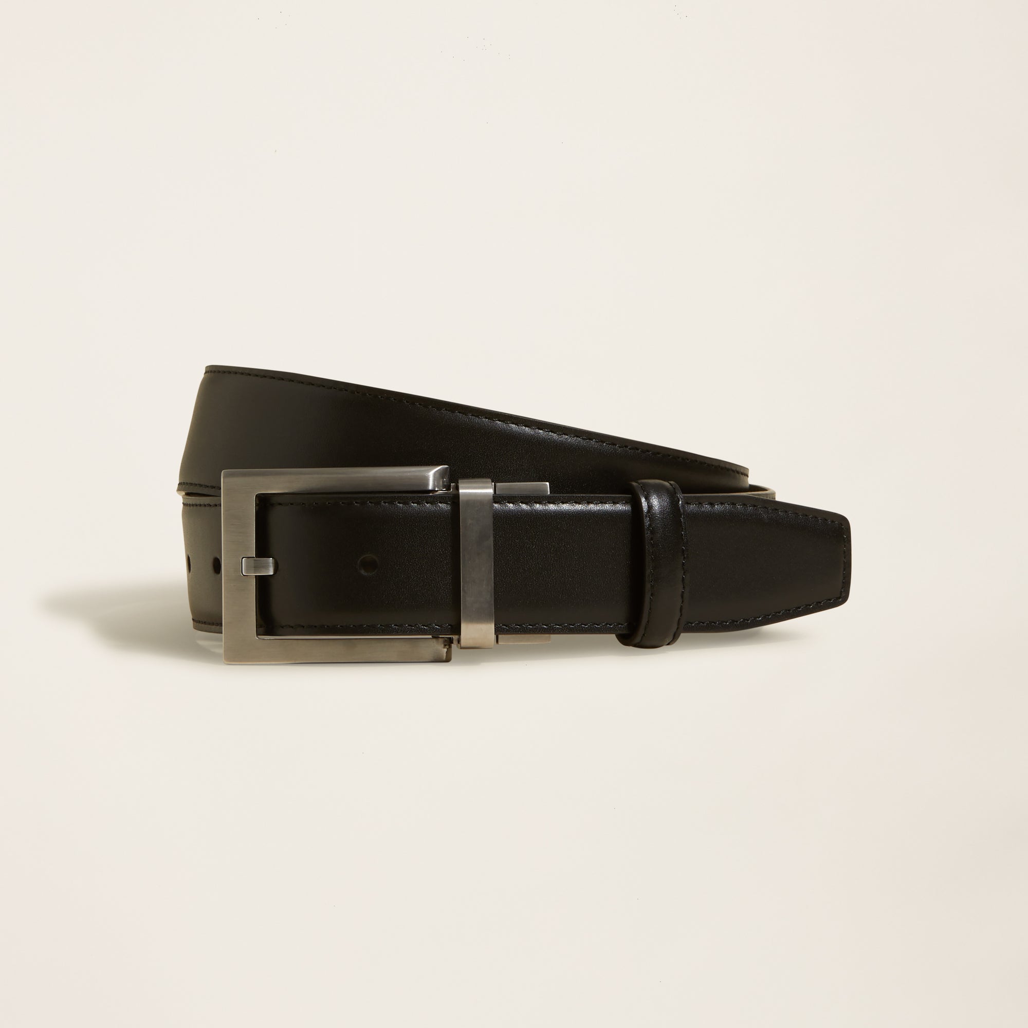 Mens | Emilio Reversible Italian Napa Leather Belt | Black/Dark Brown