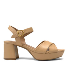 Charlye Sandal Platform | Beige Bisque Faux Soft Nappa