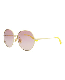 (Kids) Chloe Round Metal Sunglasses | Gold