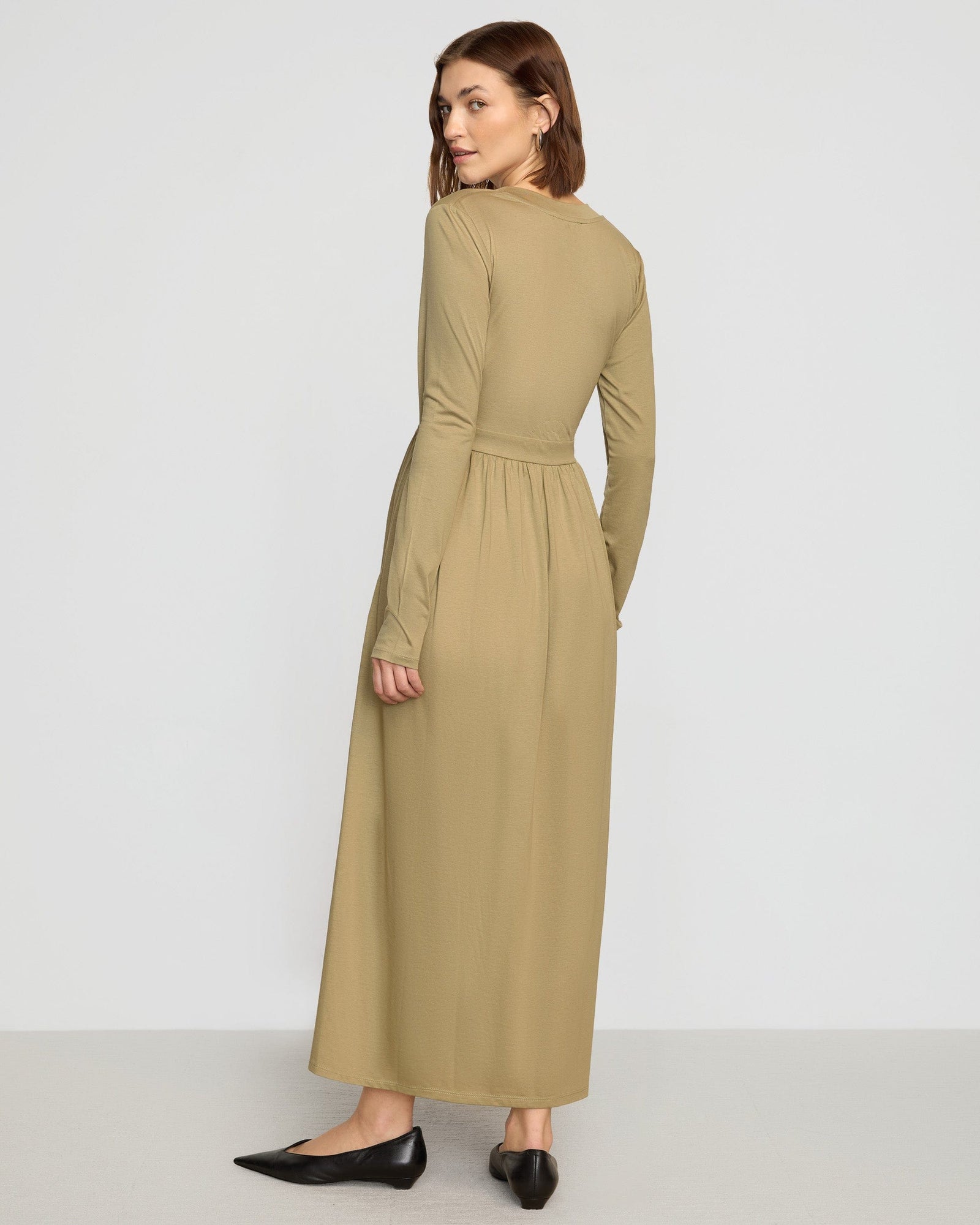 Helena | Cherie U-Neck Jersey Dress in Size Small