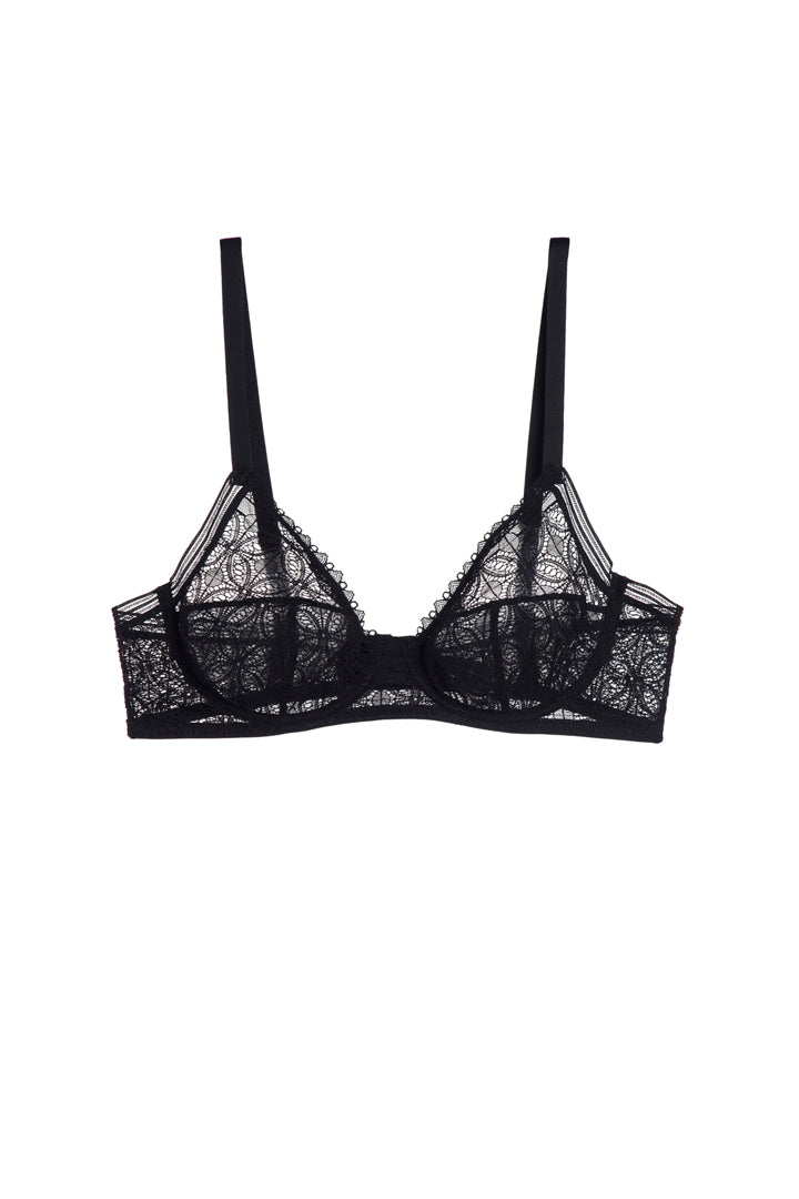 Chloe High Apex Underwire Full Cup Bra | Black