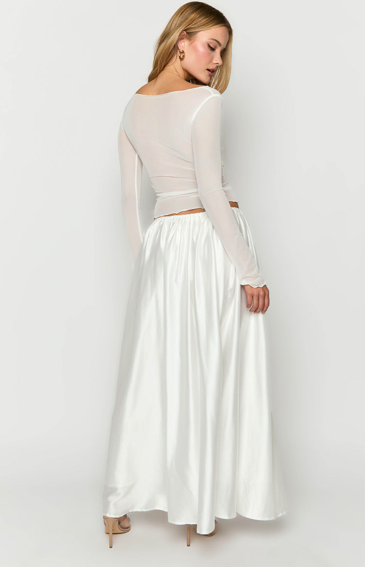 Clementine Maxi Skirt | White