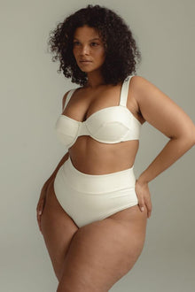 Bustier Bikini Top | Cream Rib