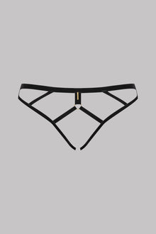 Velvet Open Panty | Black