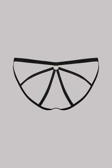 Velvet Open Panty | Black