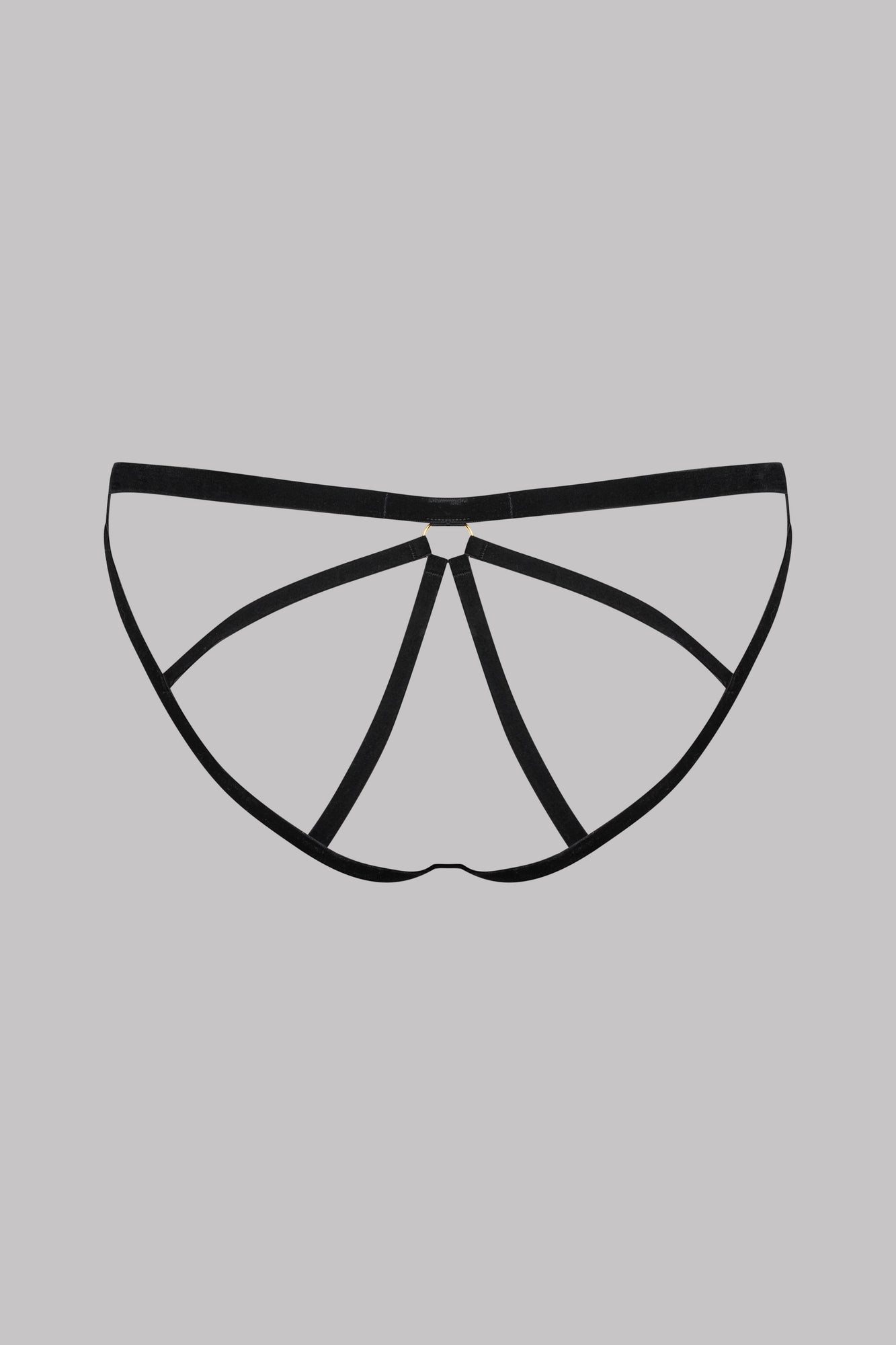 Velvet Open Panty | Black