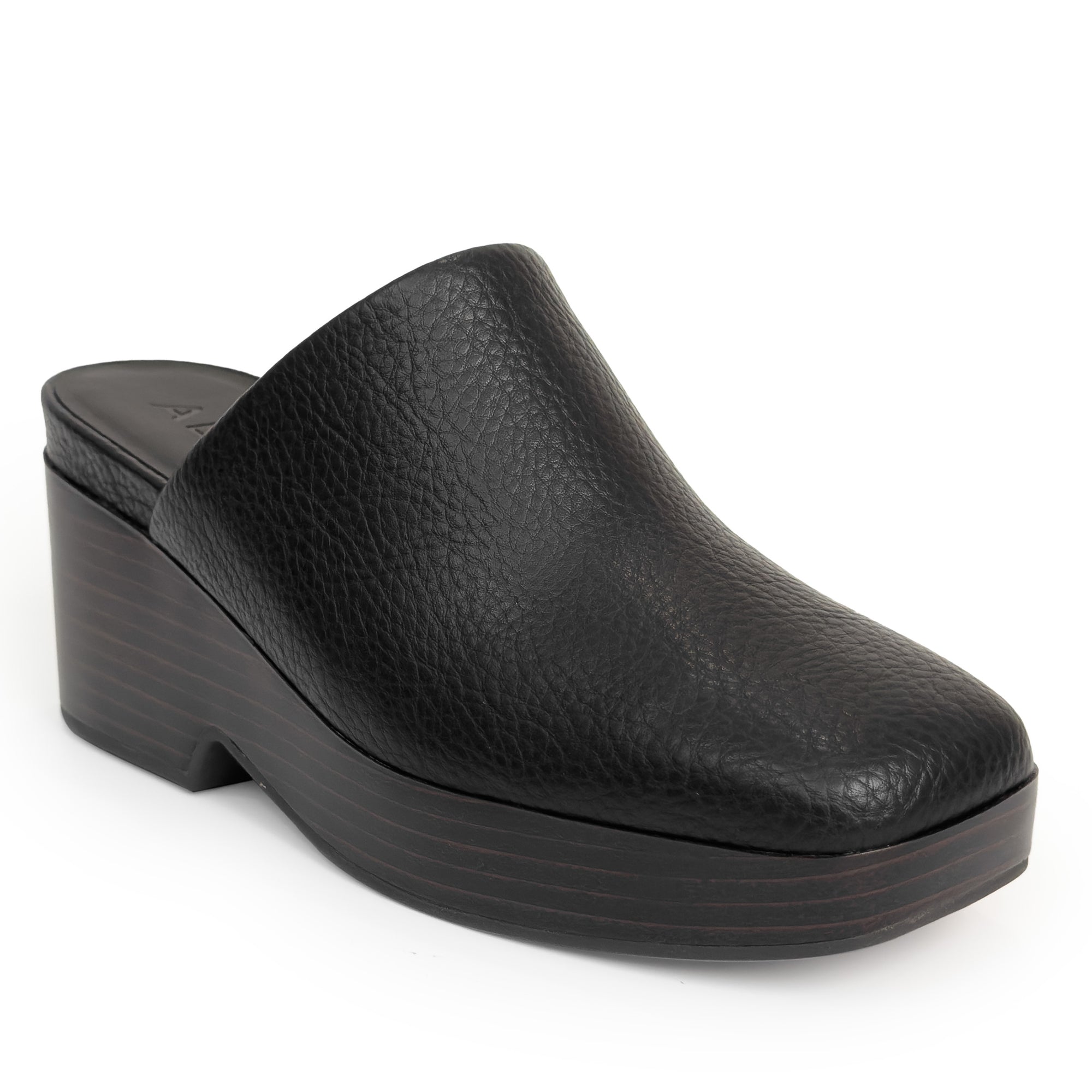 Chata | Black Tumbled Faux Leather