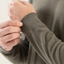 Mens | Elliot Featherlight Long Sleeve Polo | Vetiver