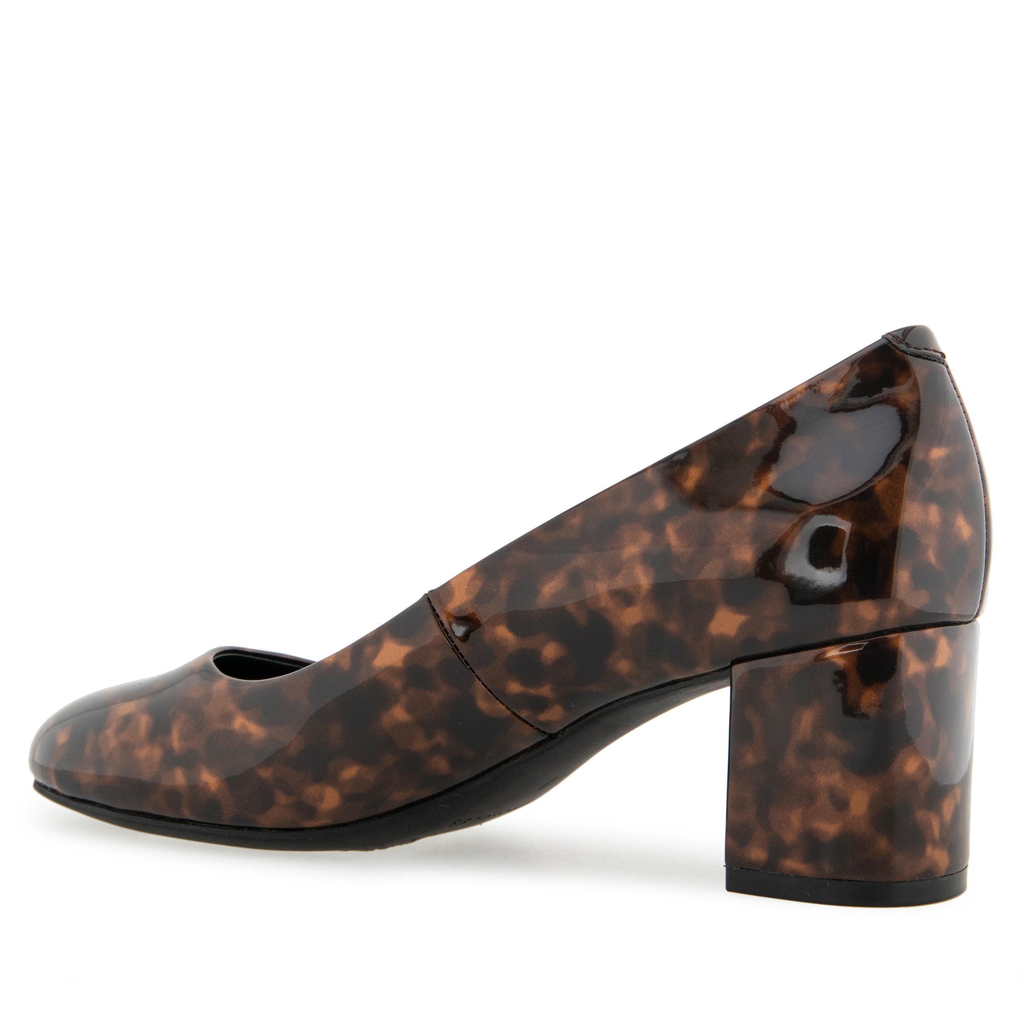 Ebel Dress Pump | Java Multi Tortoise Faux Patent
