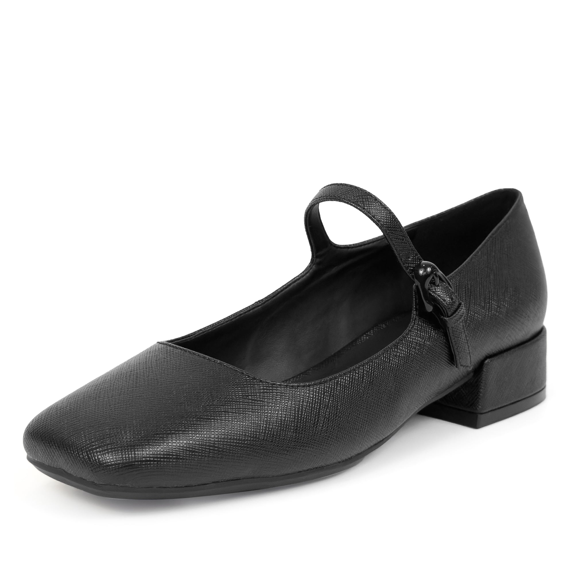 Isannah | Black Faux Leather