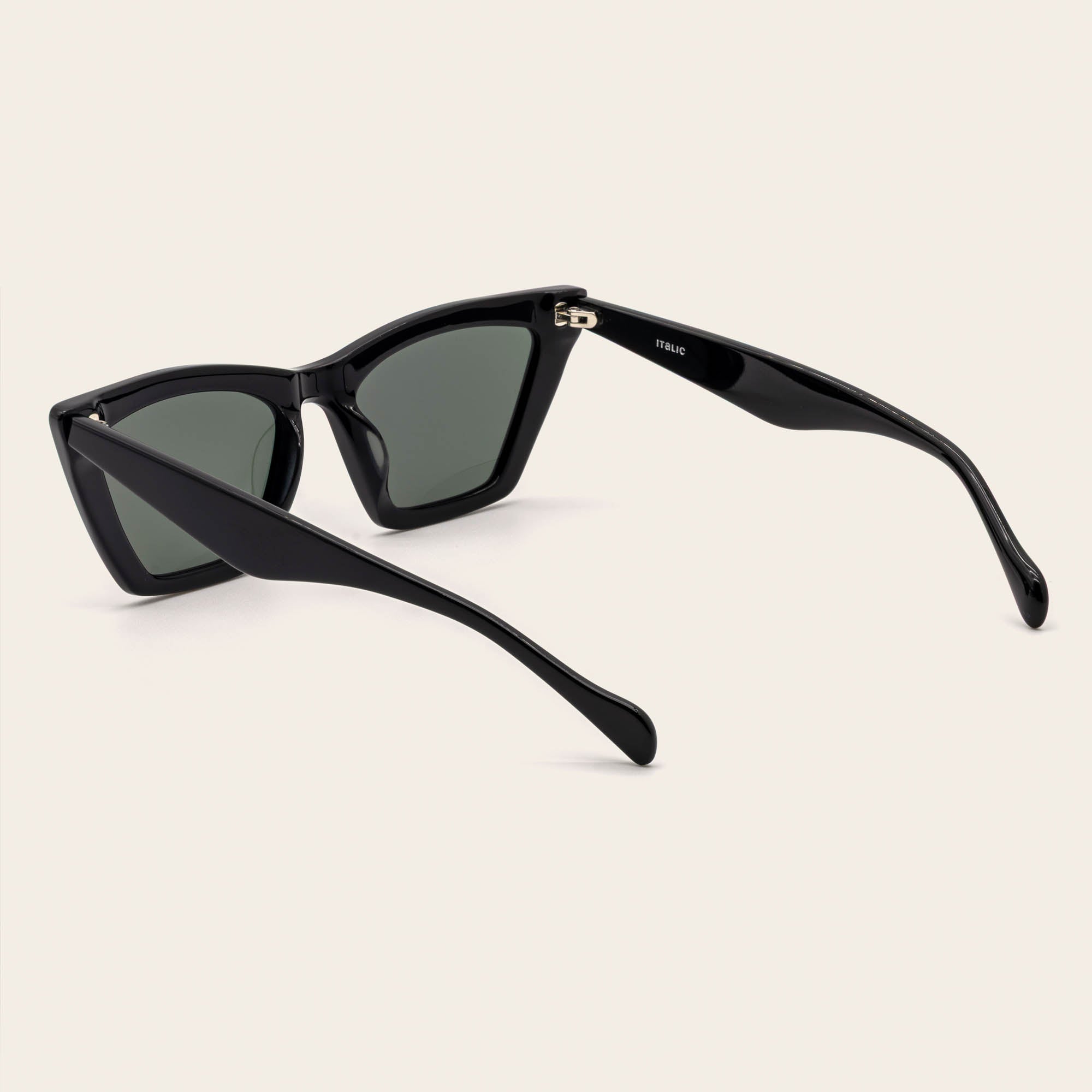 Unisex | Keira Cat-Eye Italian Acetate Sunglasses | Black