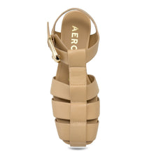 Soave Sandal Platform | Beige Bisque Faux Soft Nappa