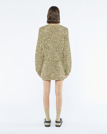 Womens | Caliz Cropped Mouline Cardigan | Graphic Lime