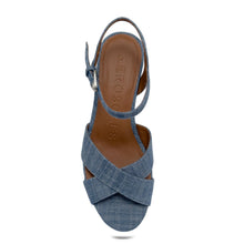 Casarina Sandal Wedge | Blue Denim