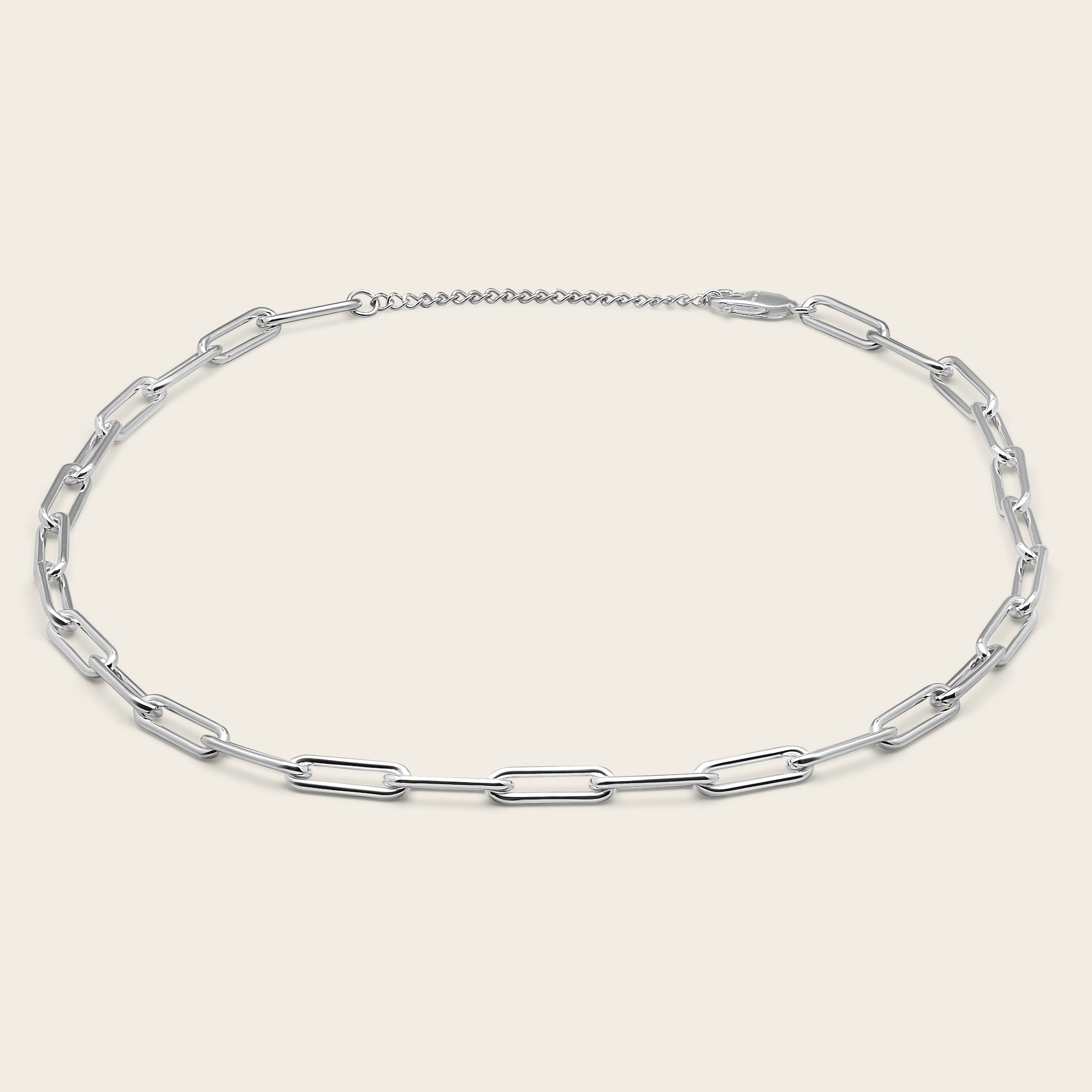 Womens | Large Paperclip Chain Necklace | Sterling Silver