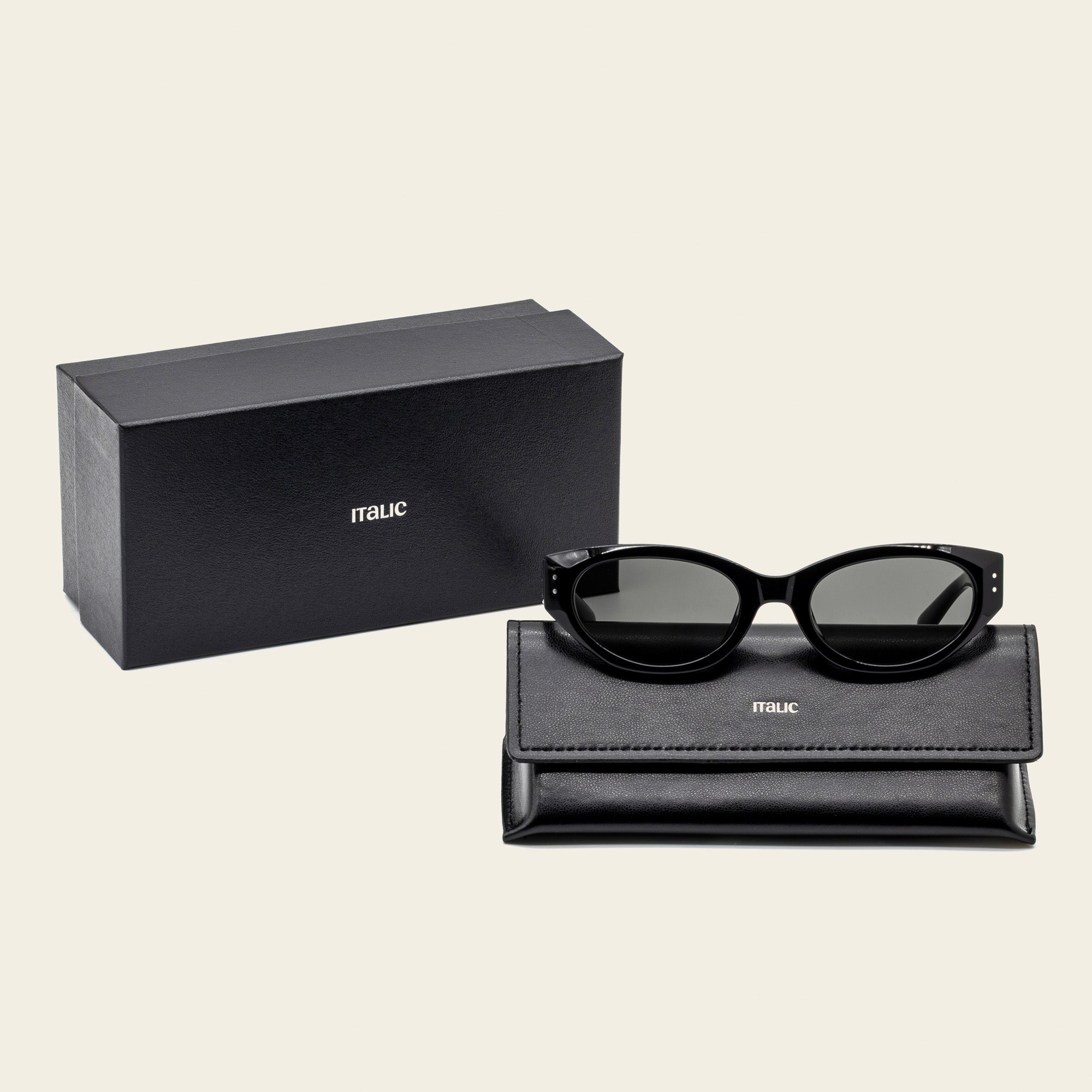Unisex | Michele Petite Cat-Eye Italian Acetate Sunglasses | Black