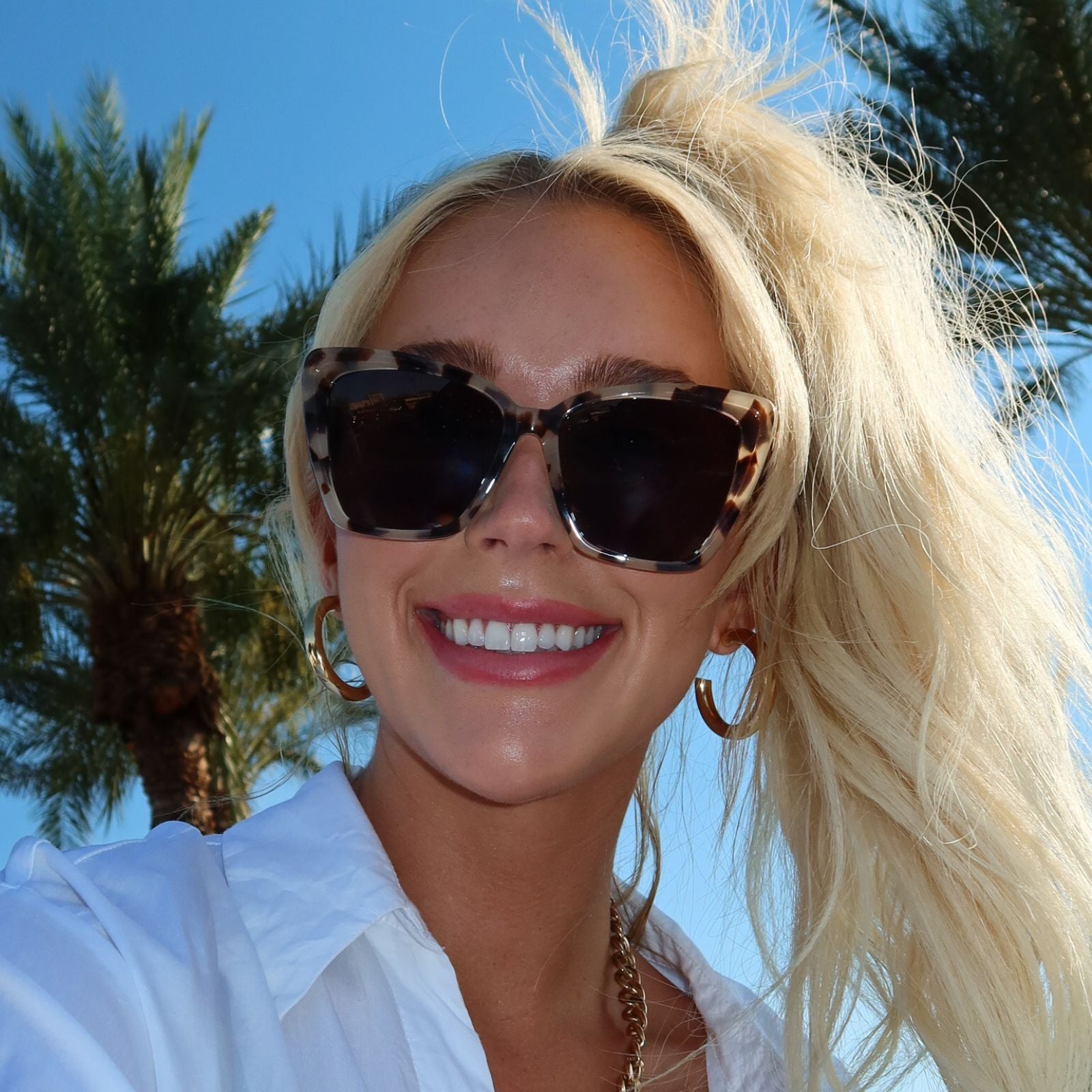 Womens | Becky II Sunglasses | Cream Tortoise | Grey Polarized Lenses