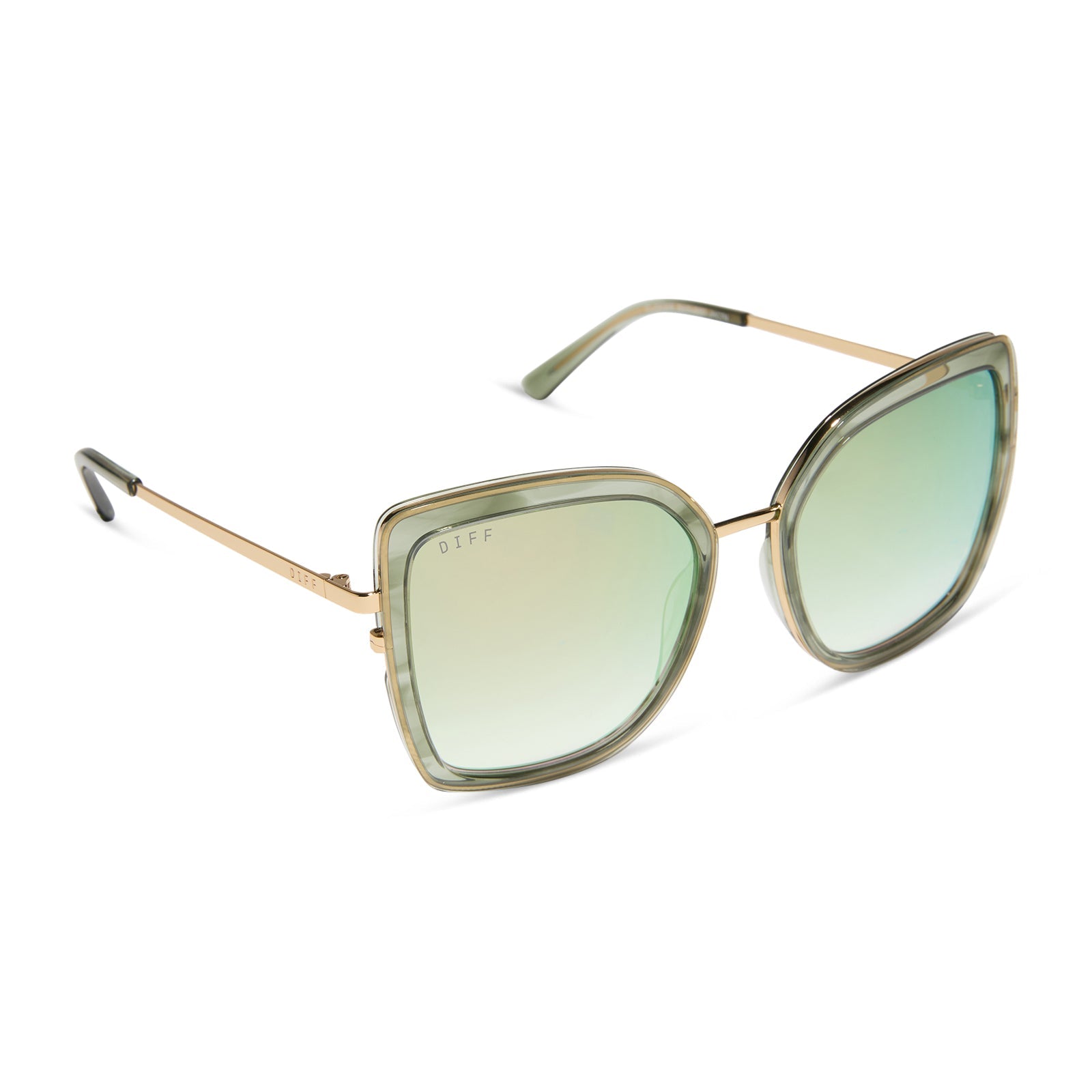 Womens | Clarisse Sunglasses | Gold | Cool Matcha Lenses