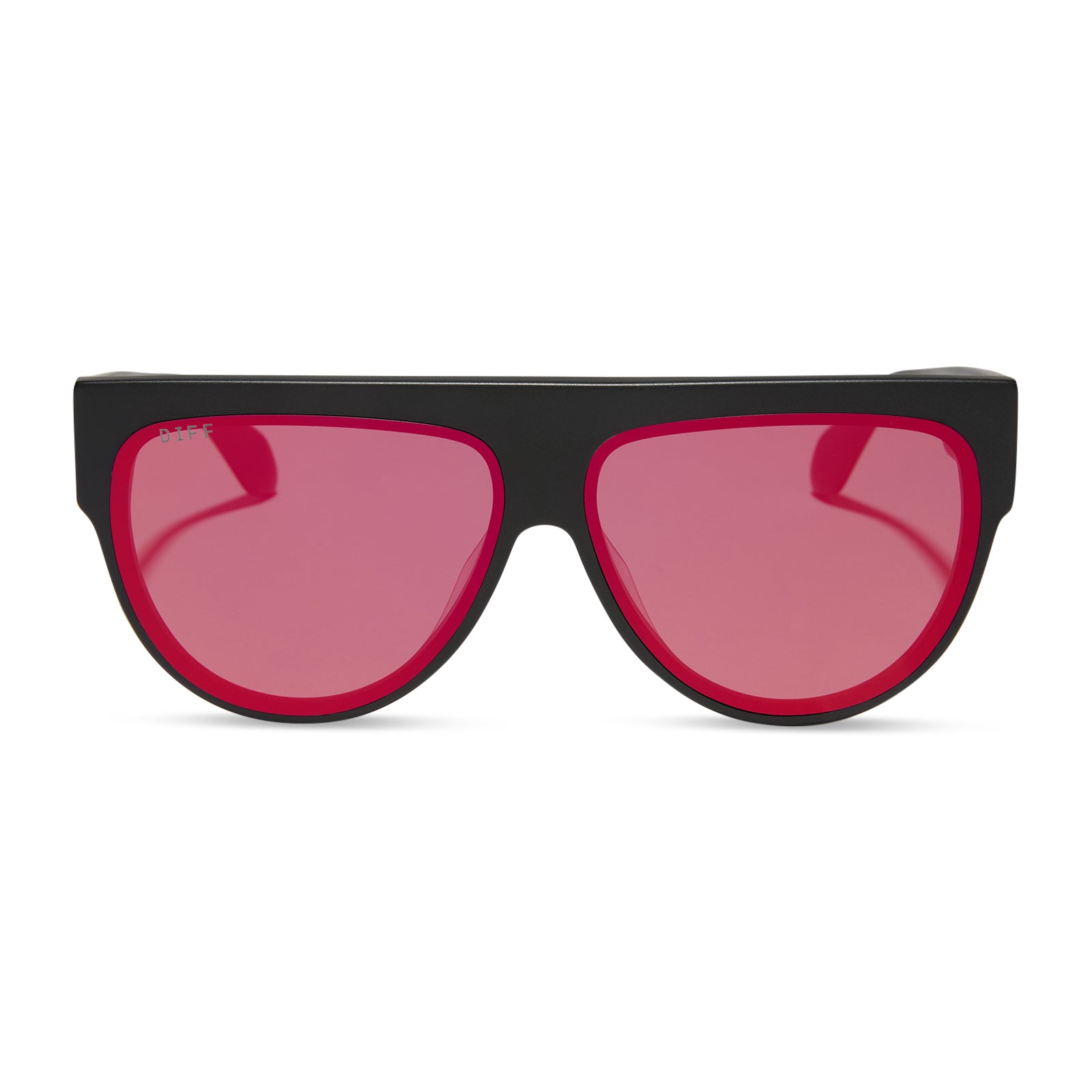 Womens | Georgie Sunglasses | Matte Black | Red Hot Summer Lenses