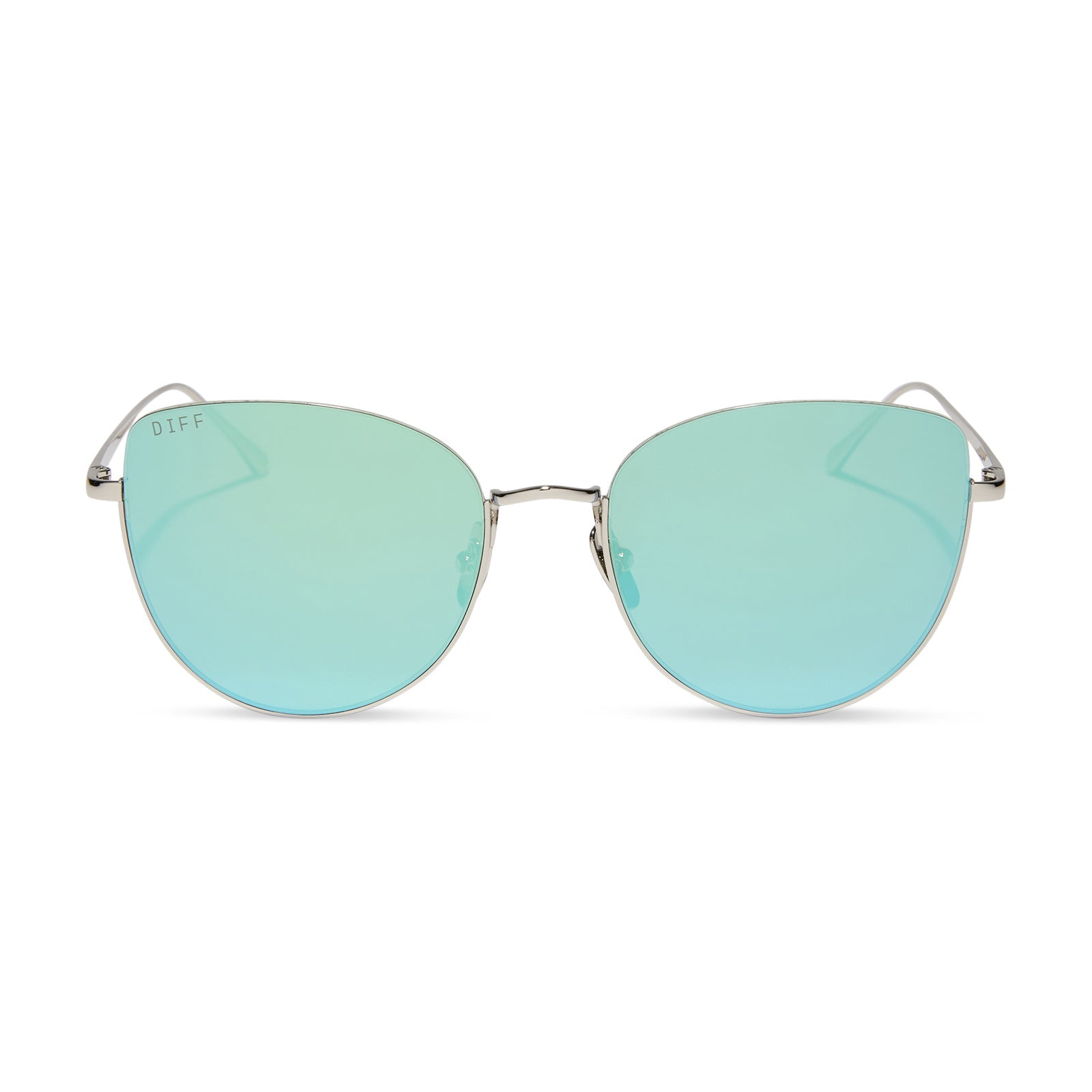 Womens | Kinsley Sunglasses | Silver | Aquatic Awe Lenses