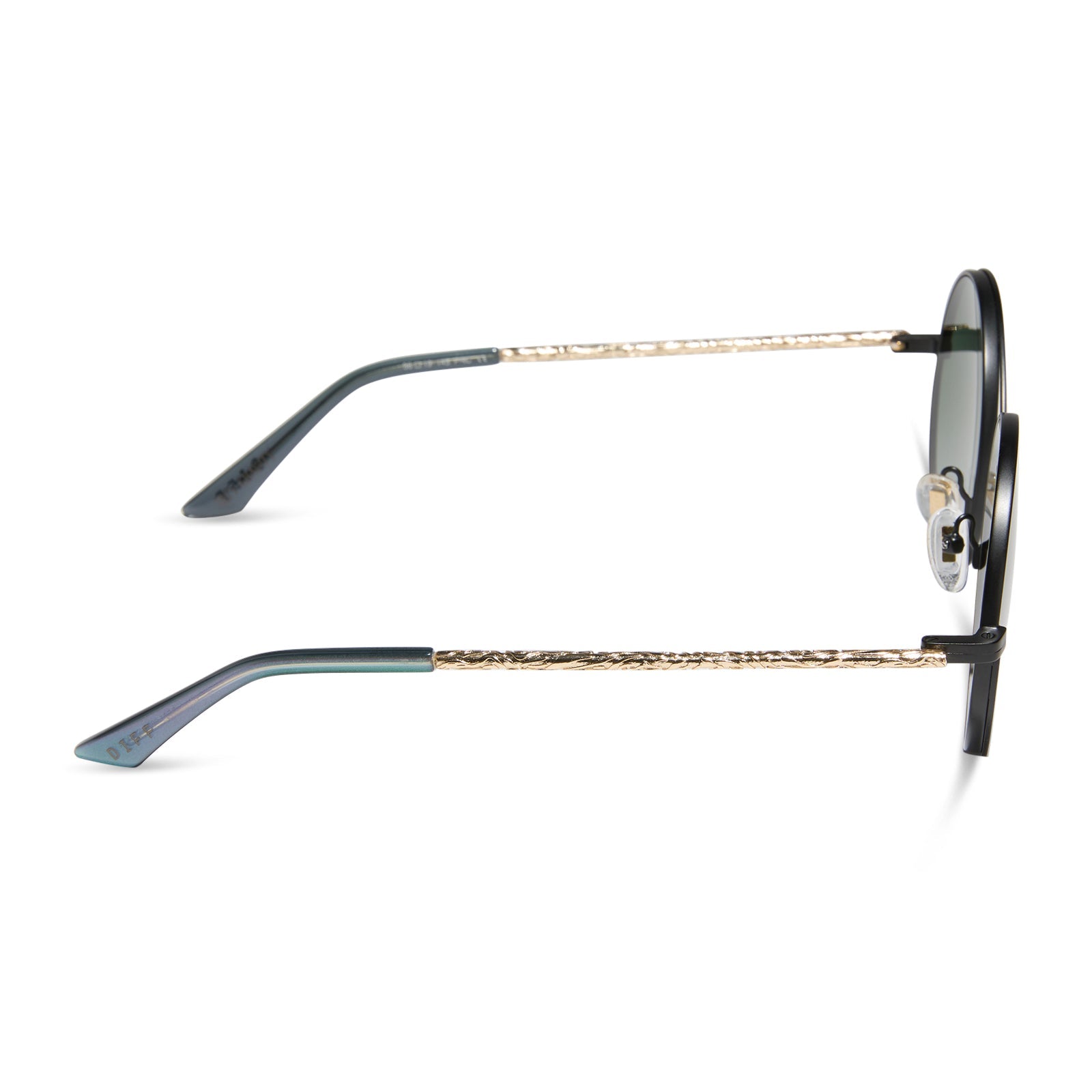 Womens | Elphaba Wire Frames Sunglasses | Classic Black Wire | Emerald Tint Gradient Lenses