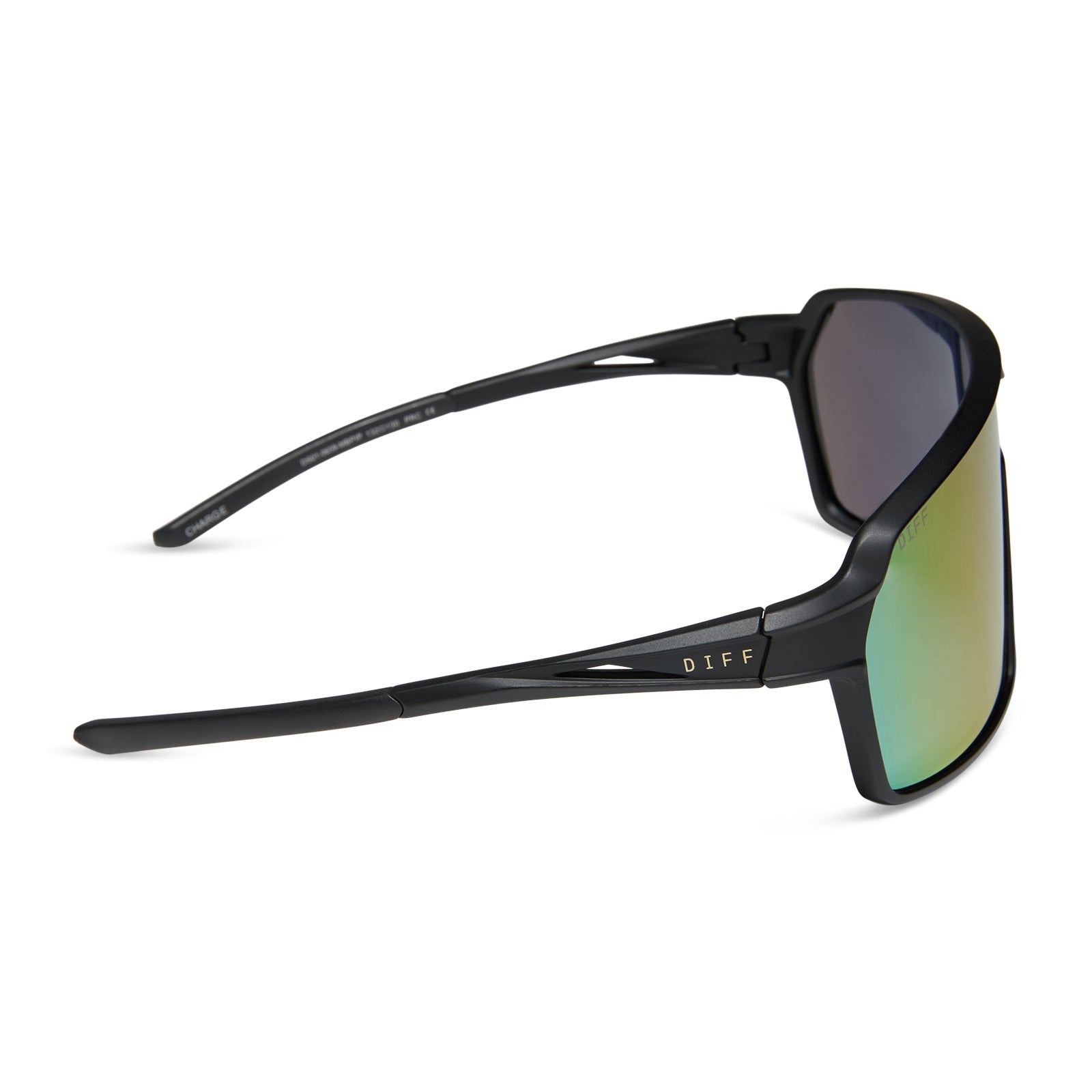 Unisex | Charge Sunglasses | Matte Black | Pink Rush Polarized Lenses