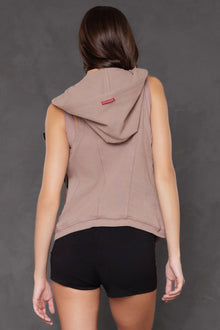 Women | Deluxe Motorcross Hoodie Vest | Woodsmoke