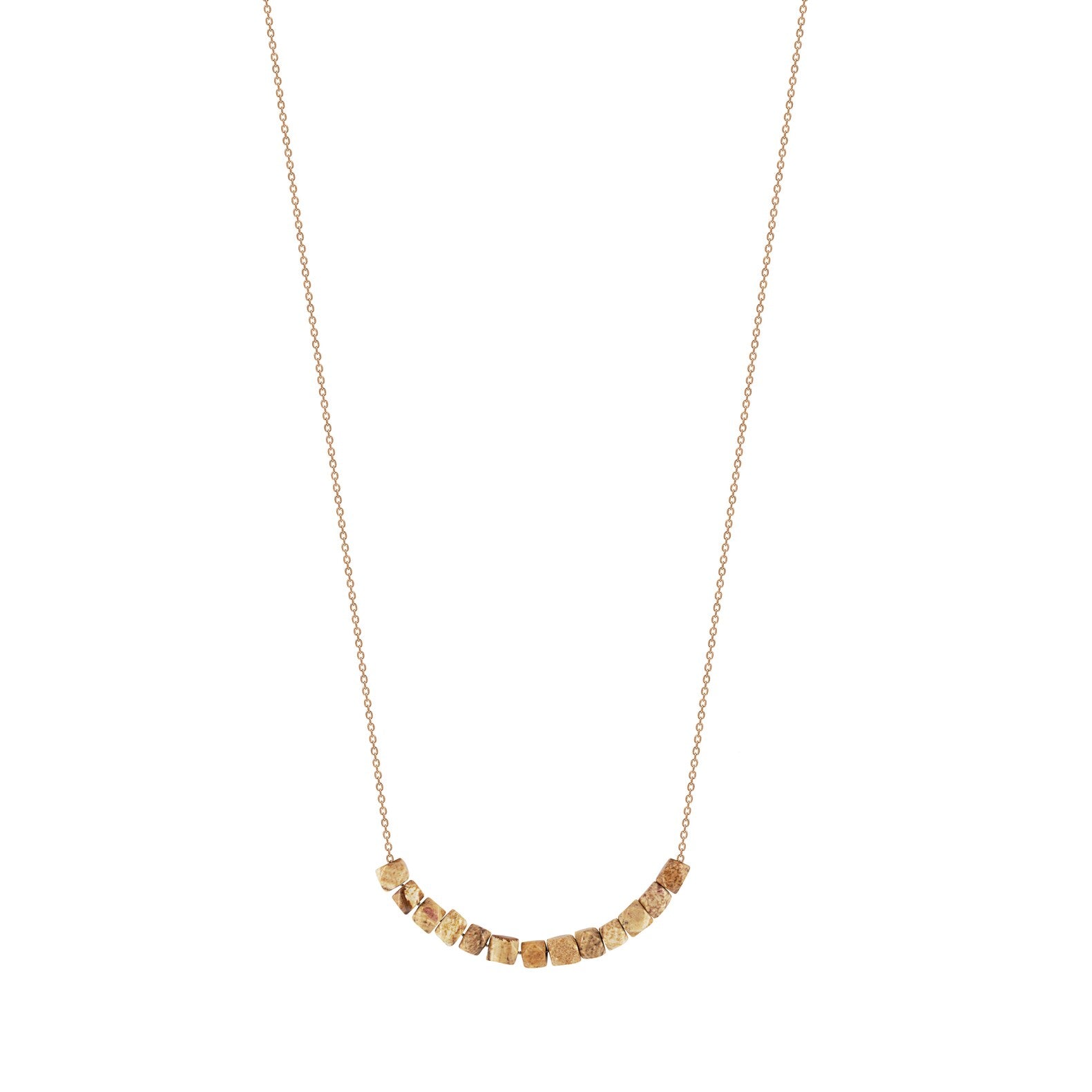 13 Picture Jasper Necklace | 18K Rose Gold