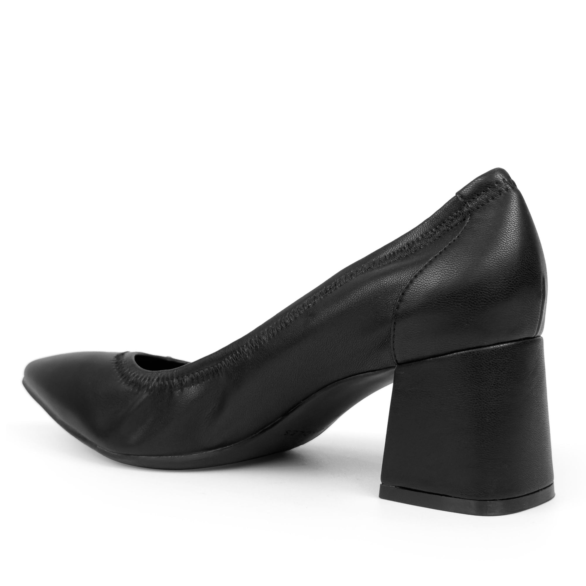 Elisea | Black Stretch Nappa Faux Leather