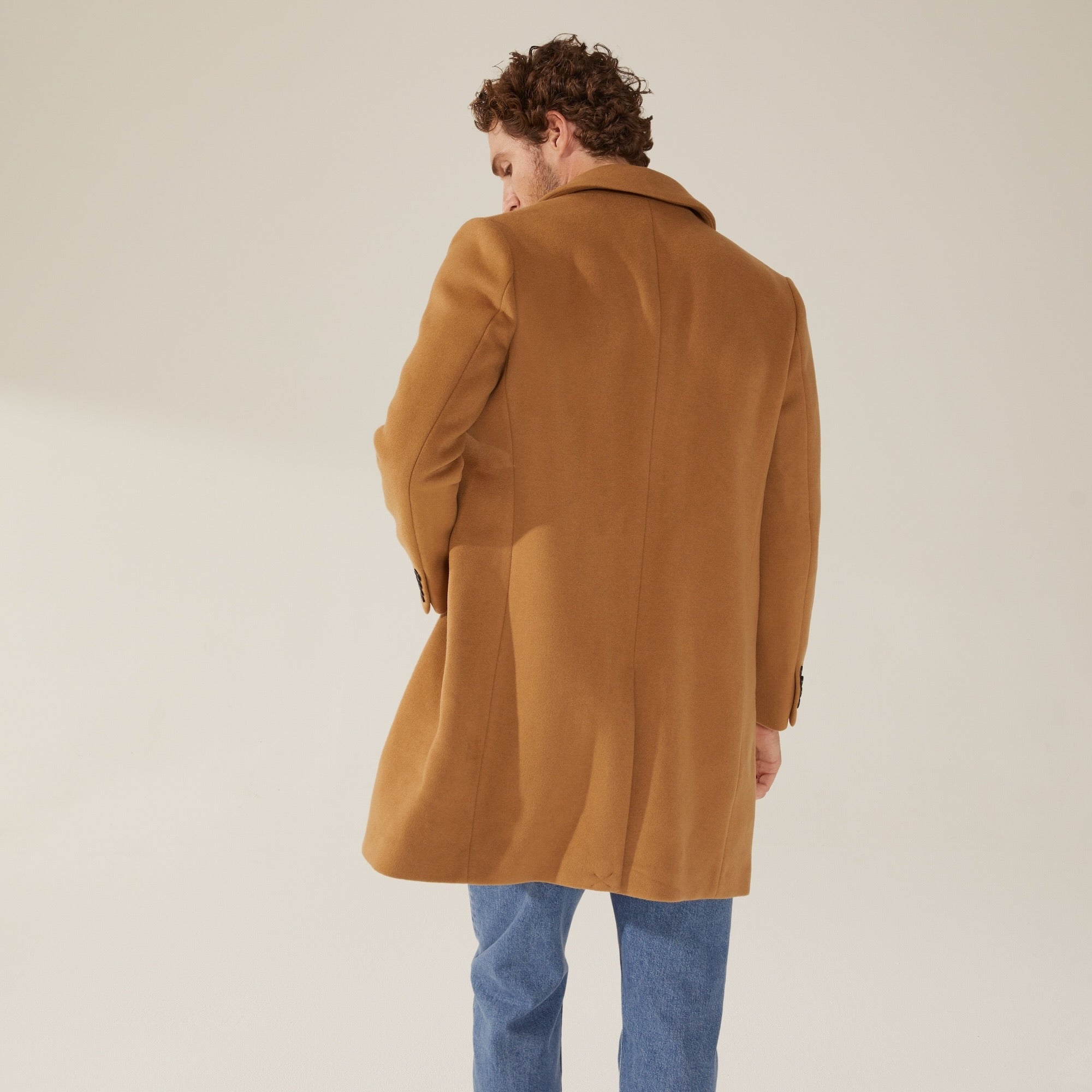 Mens | Elias Cashmere-Wool Car Coat | Camel
