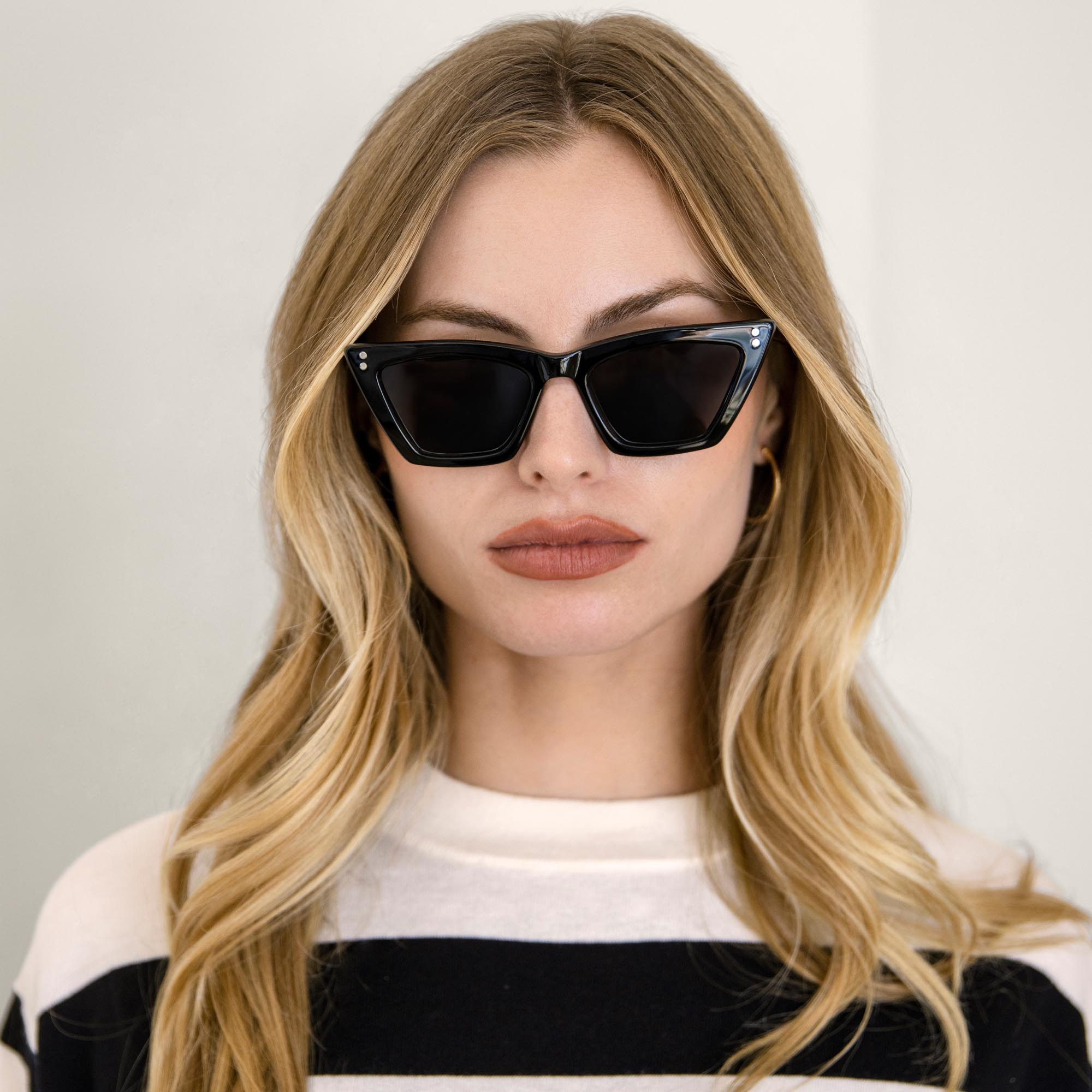 Unisex | Keira Cat-Eye Italian Acetate Sunglasses | Black