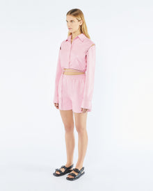 Womens | Brenna Okobor Alt-Leather Shorts | Pink