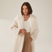 Womens | Charlotte Australian Wool Oversized Teddy Coat | Cream