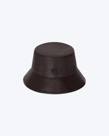 Unisex | Caran Regenerated Leather Bucket Hat | Coffee Bean