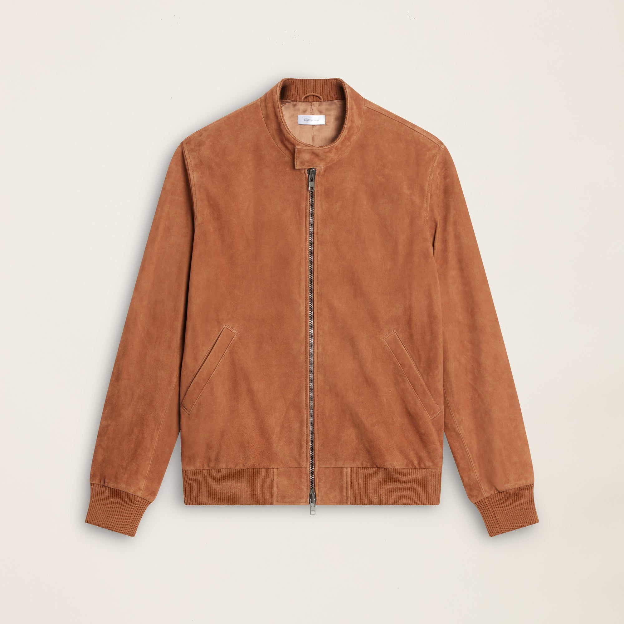 Mens | Chase Suede Bomber Jacket | Camel