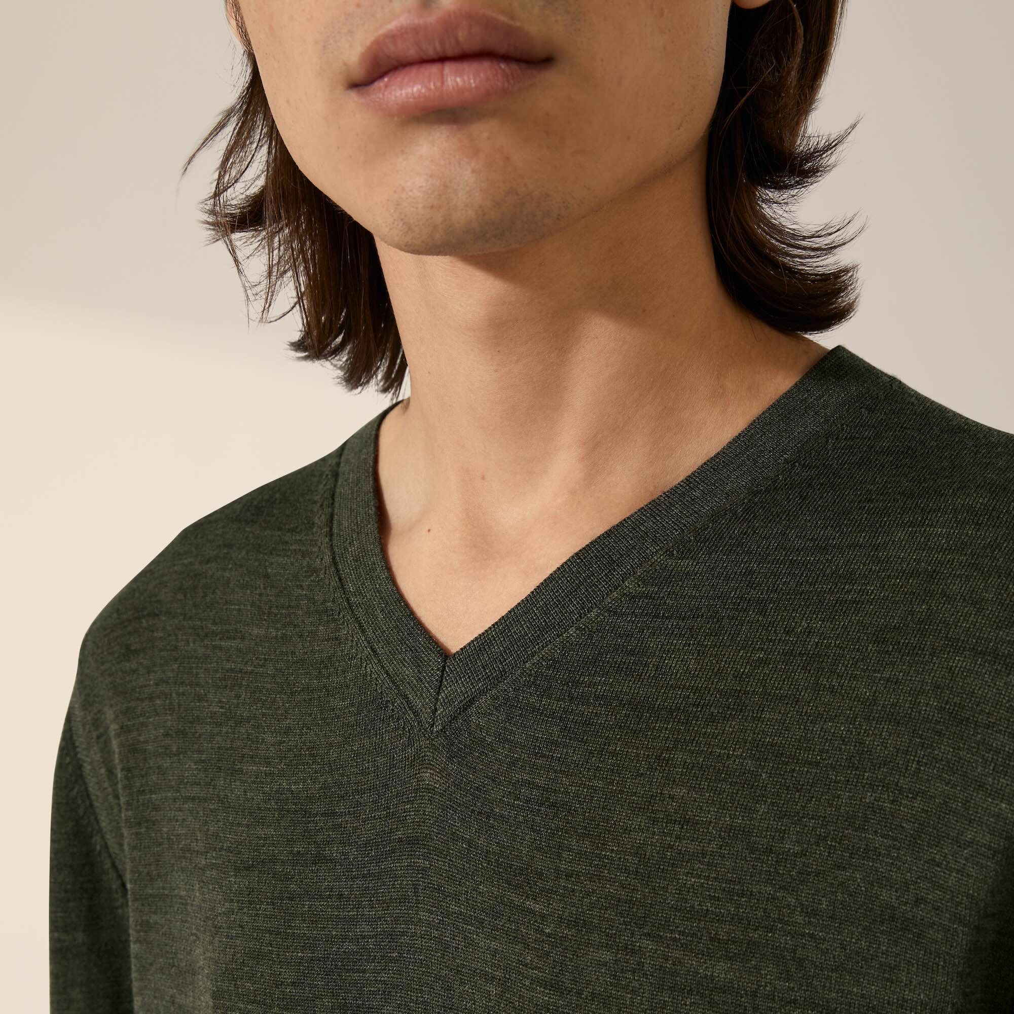 Mens | Cole Merino Lightweight V-Neck Sweater | Thyme