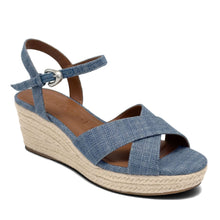 Casarina Sandal Wedge | Blue Denim