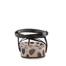 Leera Sandal Footbed | Java Spotted Print Faux Leather